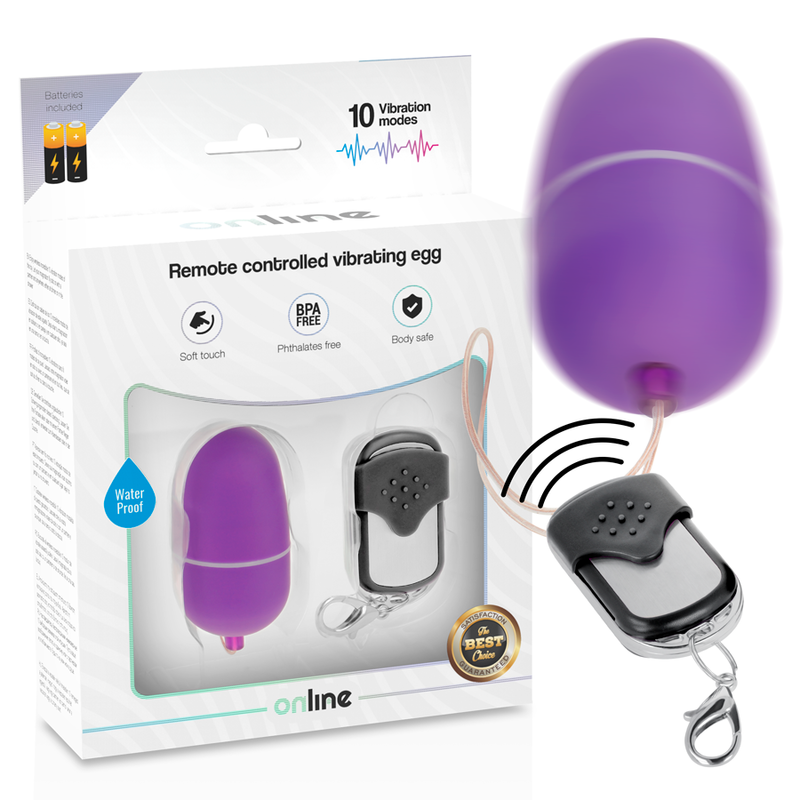 Online vibrating egg M remote control purple sex toy waterproof stimulation