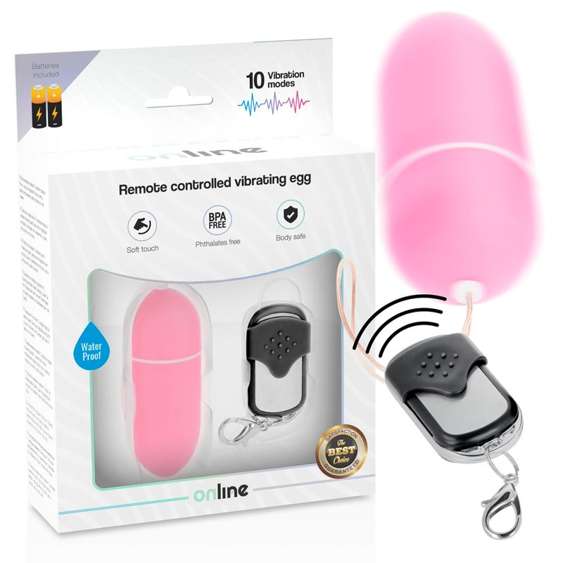 Remote controlled vibrating egg L pink sex toy online stimulation g-spot