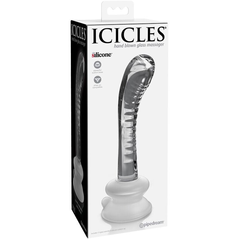 Icicles number 88 dildo crystal with suction cup glass massager