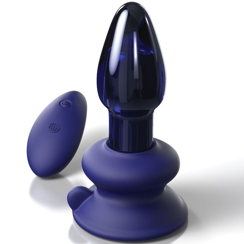 Icicles number 85 crystal anal plug suction cup remote control male prostate