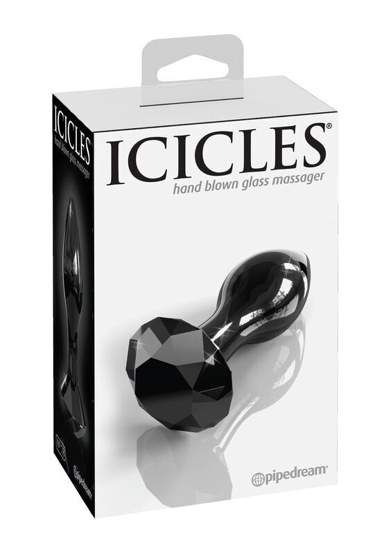 Icicles hand blown glass plug massager number 78 sex toy anal plug women