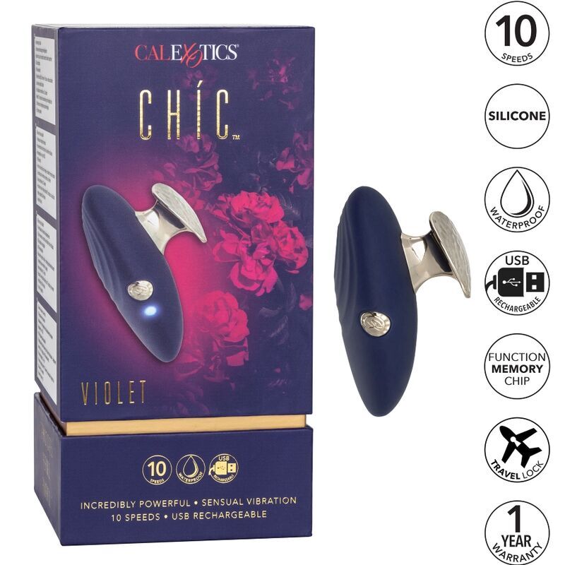 Calex chic violet handheld massager stimulator 10speeds sex toy vibration