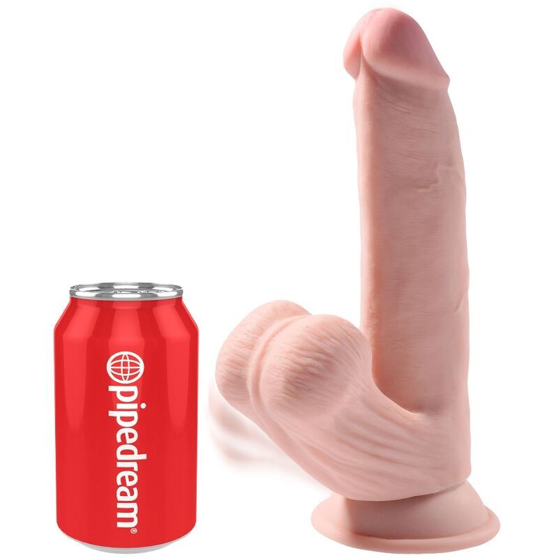 Big size penis deep penetration king cock plus 3D cock swinging balls 25.4cm natural