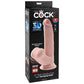 Big size penis deep penetration king cock plus 3D cock swinging balls 25.4cm natural