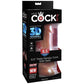 King cock più dildo realistico 3D spesso 17 cm con punto G dong delle dimensioni di testicoli