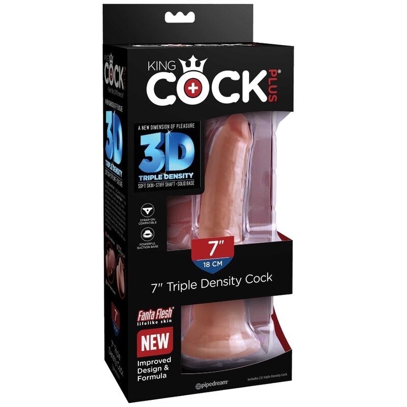 King cock plus dildo 3D 18cm triple density realistic penis dong sex toys