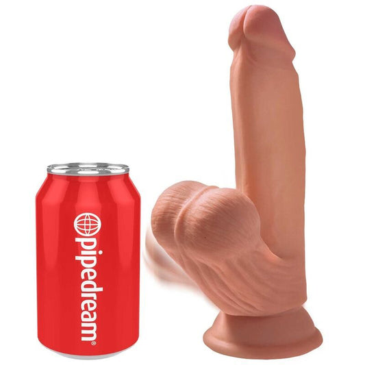 Ultra realistic king cock plus 3D cock swinging balls 15.2cm vaginal anal sex toy