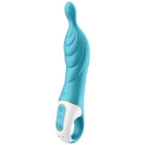 Giocattoli sessuali vibranti per soddisfare le donne, un vibratore a-mazing 2 a-spot turchese