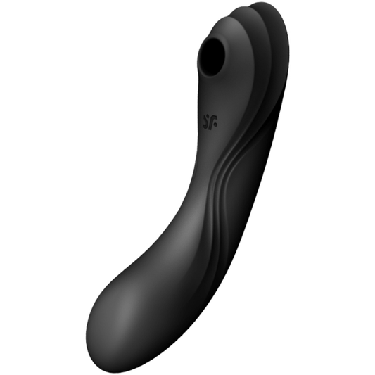 Satisfyer curvy trinity 4 air pulse vibrator black g-spot stimulator sex toy clitoral