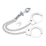 Handcuffs with metal anal plug ohmama fetish bondage bdsm cuckold sex toys men