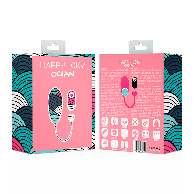 Vibratore remoto per giocattoli sessuali femminili con telecomando happy loky ocian