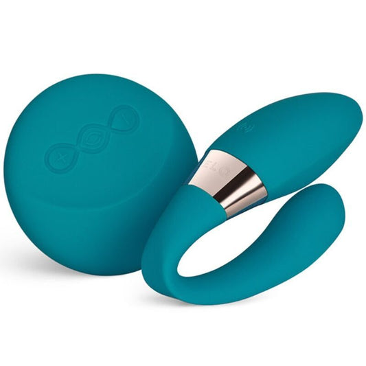 Lelo tiani duo massaggiatore per coppie giocattolo sessuale in silicone blu stimola la vibrazione