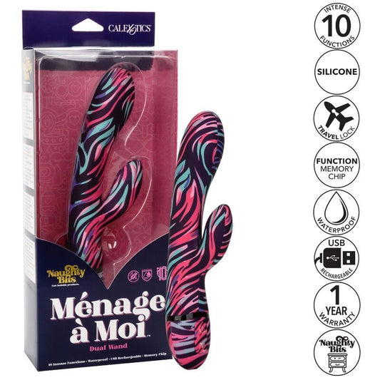 Calex vibrator ménage à moi dual wand dildo sex toys women with clit stimulator