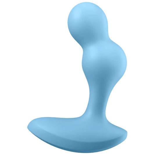 Plug anale soddisfacente deep diver plug vibratore blu app sensuale struttura sferica giocattolo del sesso