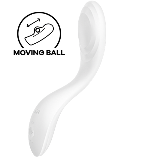 Satisfyer Rrrolling Pleasure G-Punkt-Vibrator, weiße Stimulation, mobiles Ball-Sexspielzeug