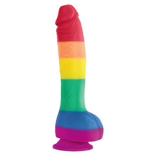 Pride - giocattolo sessuale in silicone con bandiera lgbt da 19 cm