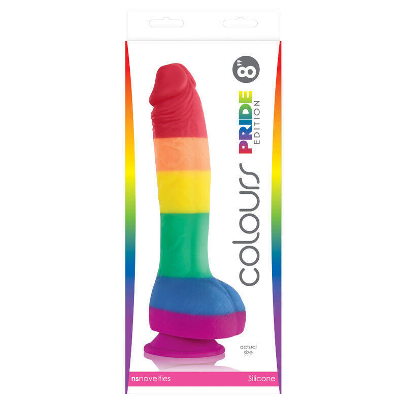 Pride - giocattolo sessuale in silicone con bandiera lgbt da 19 cm