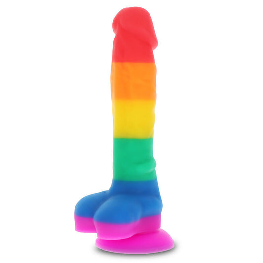 Pride - vibratore con bandiera lgbt da 16 cm, giocattolo sessuale per amante dell'arcobaleno