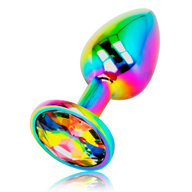 Anal plug medium iridescent circle metal ohmama sex toy for women men