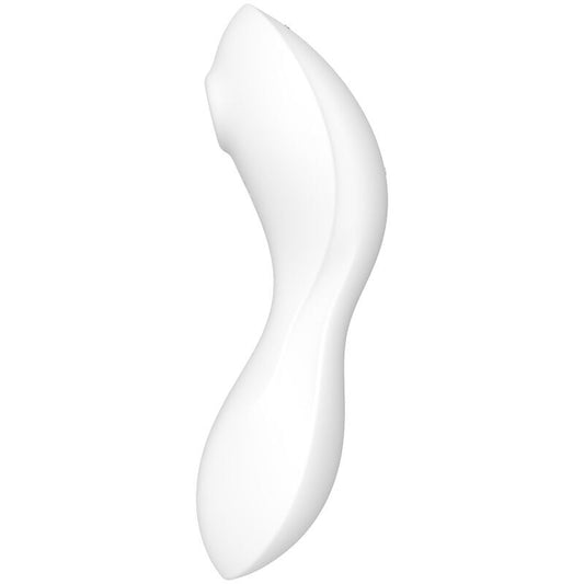 Satisfyer curvy trinity 5+ air pulse stimulator&vibrator app white sex toy