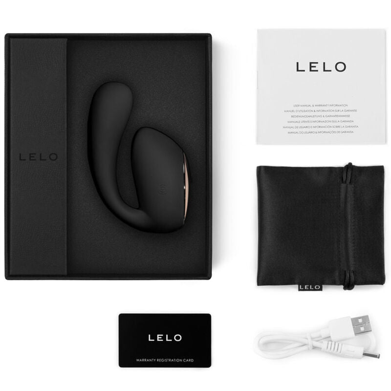 Lelo Ida Wave Paarmassagegerät, schwarzes Sexspielzeug, Vibrationsstimulation