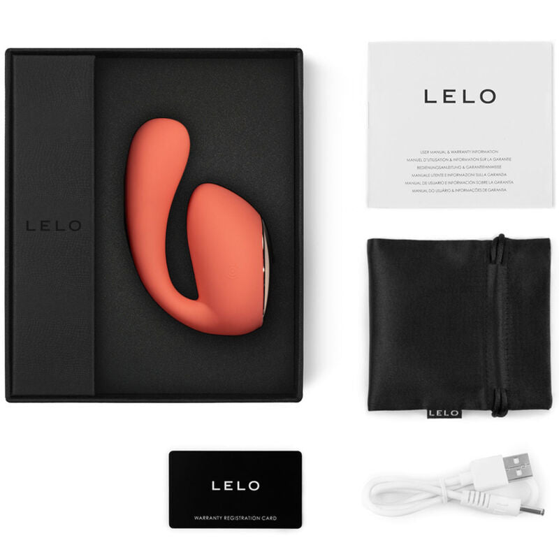 Lelo ida wave couples massager coral red sex toy vibrator stimulation