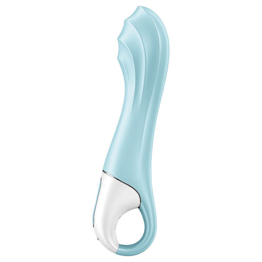 Satisfyer air pump vibrator 5+ inflatable g-spot blue vibrator app sex toy