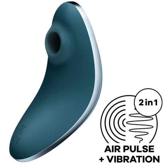 Satisfyer vulva lover 1 air pulse stimulator & vibrator blue sex toy clitoral