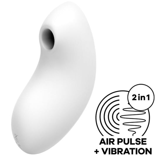 Satisfyer vulva lover 2 air pulse stimulator & vibrator sex toy white waterproof
