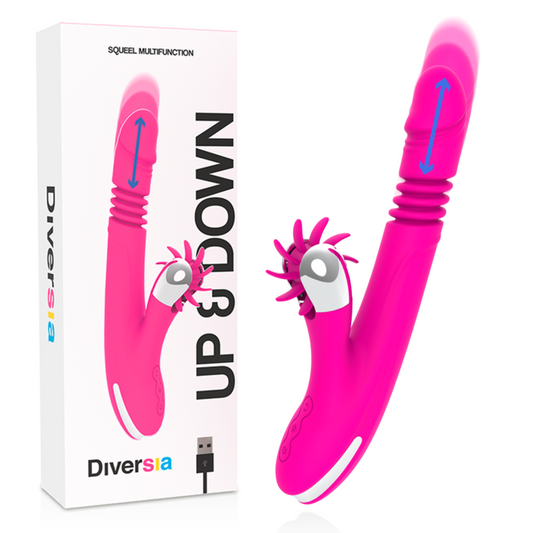 Diversia bunny up&amp;down 24 cm vibrazione sex toy stimolazione clitoridea