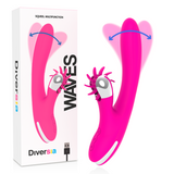 Diversia bunny wave 24 cm stimolazione del clitoride sex toy vibratore rotatore super morbido