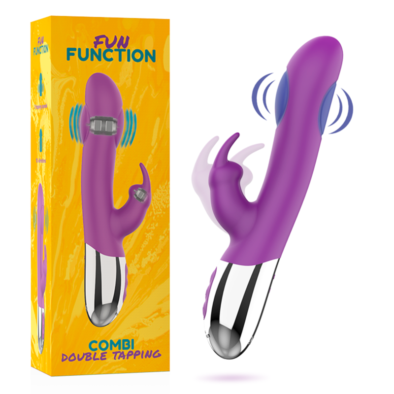 Fun function combi double tapping stimulator powerful vibration sex toy rabbit