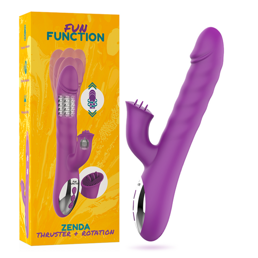 Fun function zenda thruster&rotation dildo women sex toy clitoral stimulation