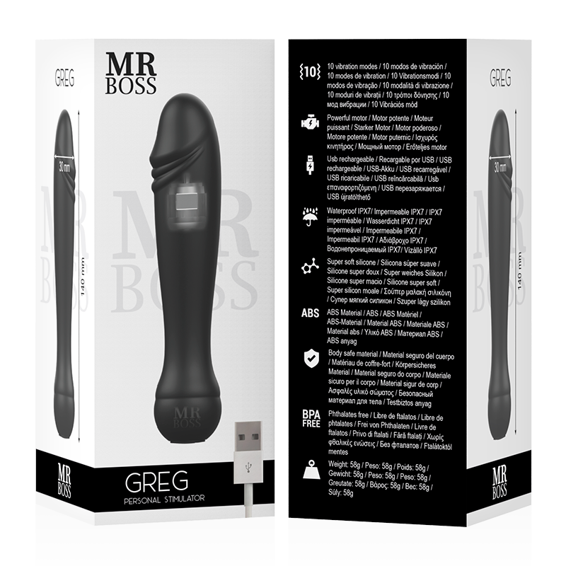 Mr boss greg personal stimulator vibrator rotator sex toy dildo massager