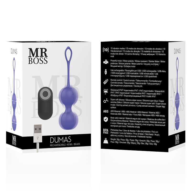 Mr Boss Dumas Kegel Beads telecomando vibratore rotatore giocattolo del sesso palline vaginali