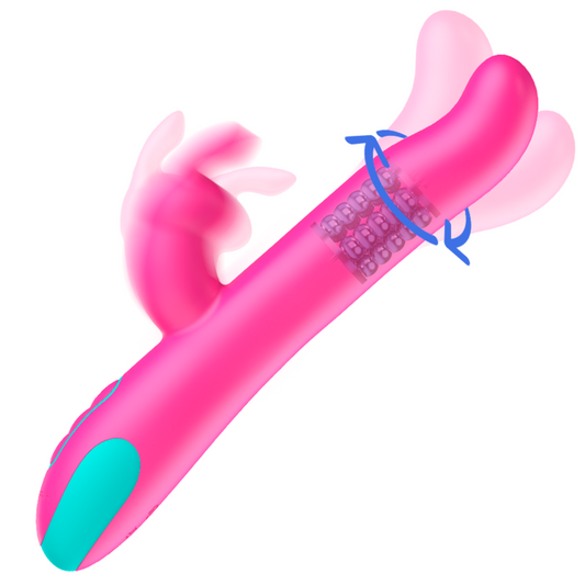 Happy Loky Pluto Rabbit Vibrator und Rotator, kompatibel mit der drahtlosen Watchme-Technologie