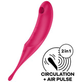 Klitorisstimulation Sexspielzeug Frau Satisfizer Twirling Pro Air Pulse Vibrator Rot