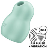 Satisfyer pro to go 1 double air pulse clitoral stimulator&vibrator green sex toy