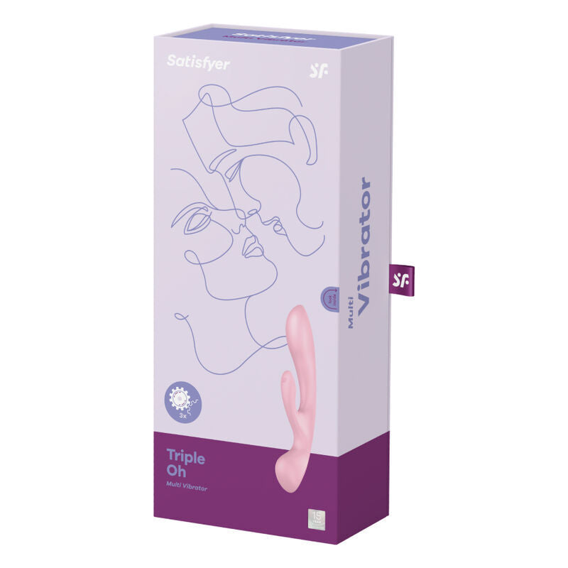 Satisfyer triple oh multivibrator sex toy pink bunny stimulation g-spot clitoris