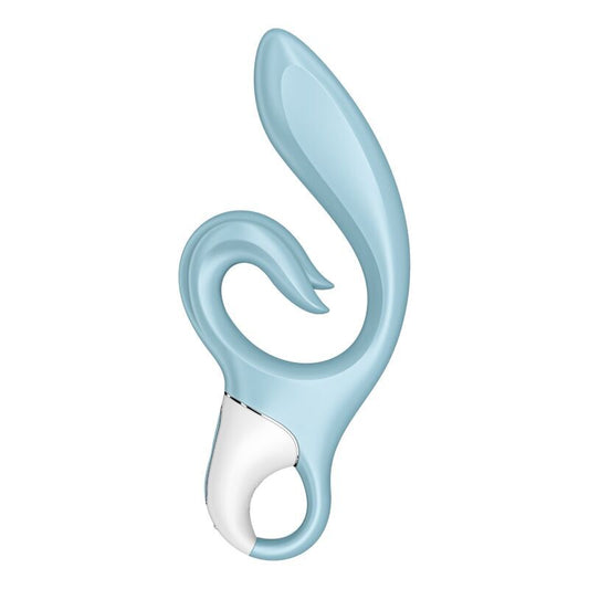 Satisfyer love me rabbit vibrator blue g-spot and clitoral stimulation sex toy