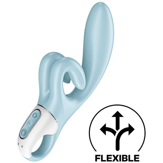 Satisfyer Touch Me Rabbit Vibrations-Sexspielzeug mit blauem G-Punkt und Klitorisstimulation