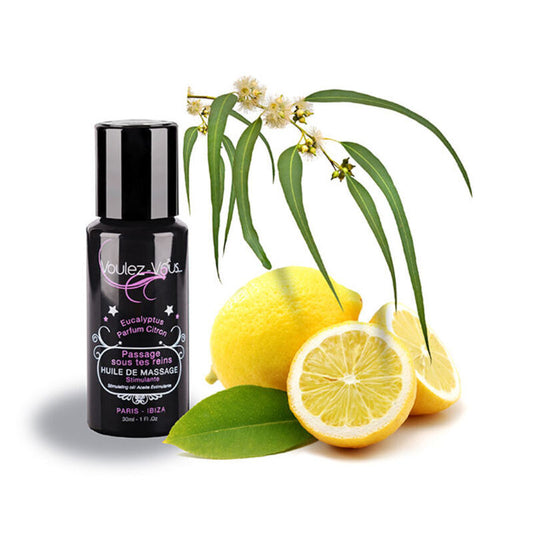 Olio da massaggio stimolante Voulez-vous - eucalipto e limone 30ml