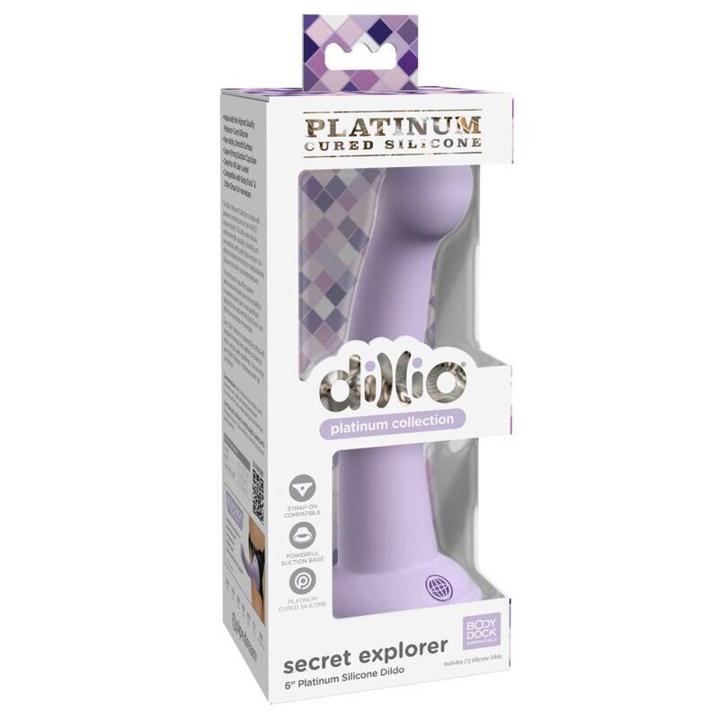 Pipedreams secret explorer dildo 15.24cm violet suction cup sex toys
