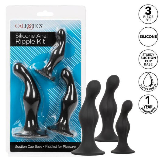 California exotics anal ripple kit silicone anal sex toy anal plug with suction cup