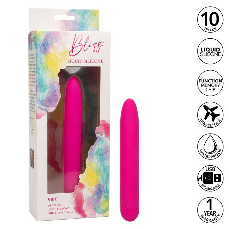 California Exotics Bliss Vibe Pink Soft Tip 10-Gang-Vibrations-Sexspielzeug