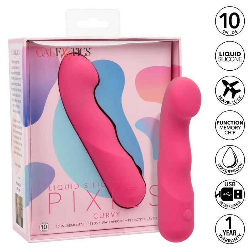 California Exotic Pixies curvy silicone liquido rosa flessibile sex toy morbido