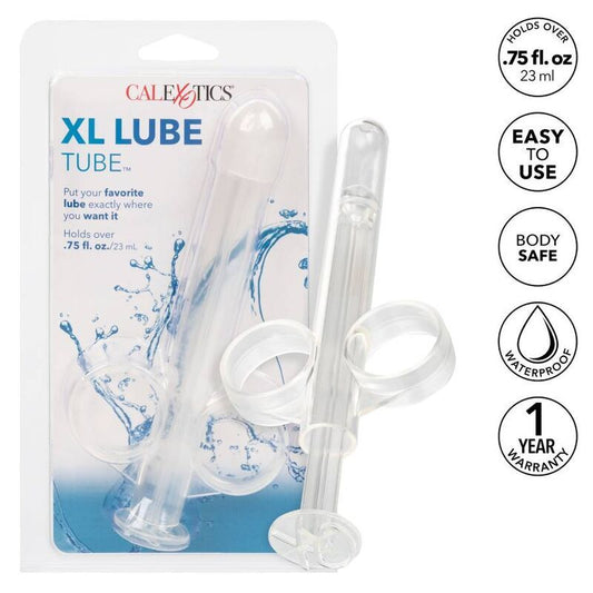 Calexotics XL lube tube sex toy anal slim tube reusable refillable transparent