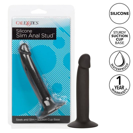 Calexotics silicone slim anal stud dildo anal plug sex toy with suction cup