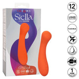 Curva del vibratore delle donne del giocattolo del sesso del silicone liquido arancione Stella G-Wand California esotici