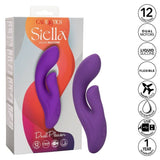 California Exotic Stella Dual Pleaser Viola Curva Massaggiatore Vibrazione Giocattolo Del Sesso da Donna